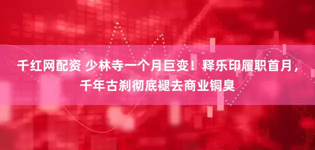 千红网配资 少林寺一个月巨变！释乐印履职首月，千年古刹彻底褪去商业铜臭